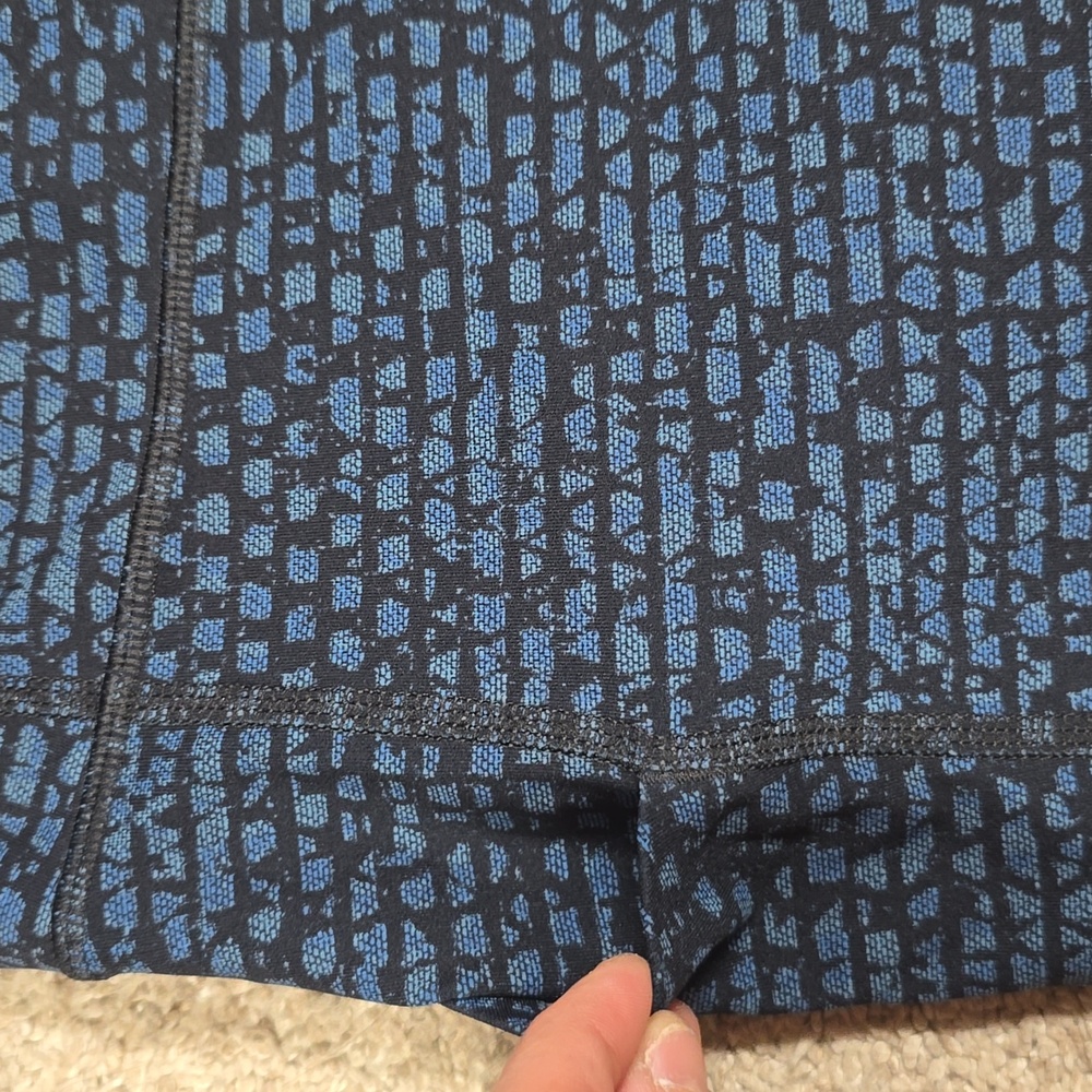 NWOT💎 Lululemon Pace Rival Crop 19"Shatter Weave Desert Teal Alberta Lake/Black - Picture 10 of 11